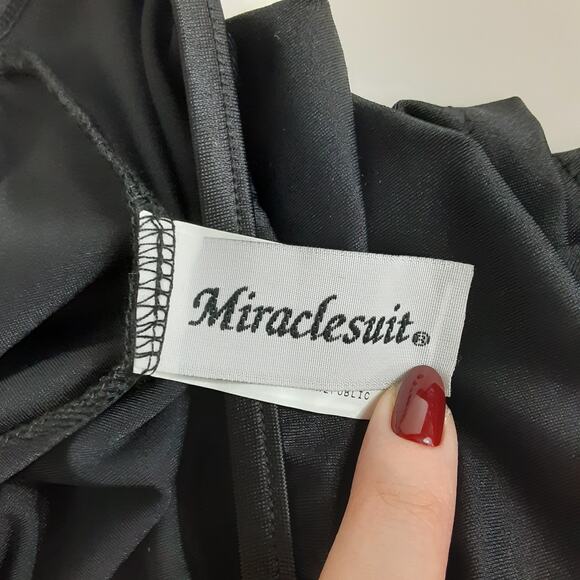 MiracleSuit High Waisted Swim Skirt Mini Black A Line Womens S Beach Cover Up - Picture 4 of 8